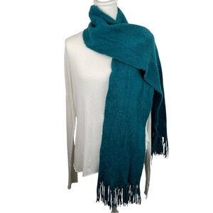 Cejon | Teal Green Faux Fur Fringe Scarf Wrap